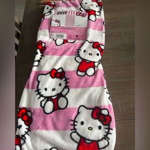 Sanrio Hello Kitty Silk Touch Throw Striped Bows And Stripes Pink 50"x70"